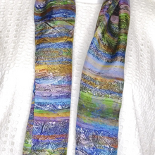 Load image into Gallery viewer, "Karri Trees" Silk Scarf 160cm x 25cm