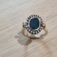 Load image into Gallery viewer, Lightning Ridge Opal & Sterling Silver Ring