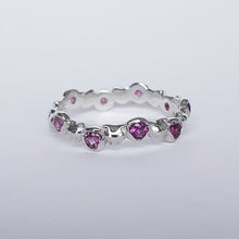 Load image into Gallery viewer, Too many cats with Pink Sapphires eternity band