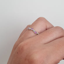 Load image into Gallery viewer, Too many cats with Pink Sapphires eternity band