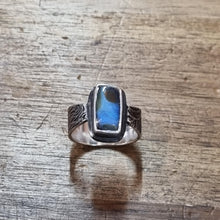 Load image into Gallery viewer, Yaraka Boulder Opal & Sterling Silver Ring