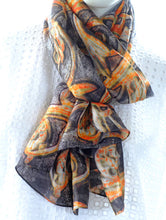 Load image into Gallery viewer, "Lacework" Silk TABI Scarf 150cm x 50cm