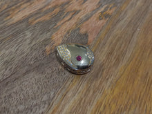Load image into Gallery viewer, Ruby, Diamond and Gold Teardrop Pendant