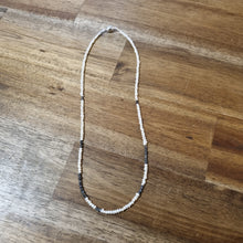 Load image into Gallery viewer, Black Raw Diamonds and Freshwater Pearl Necklet