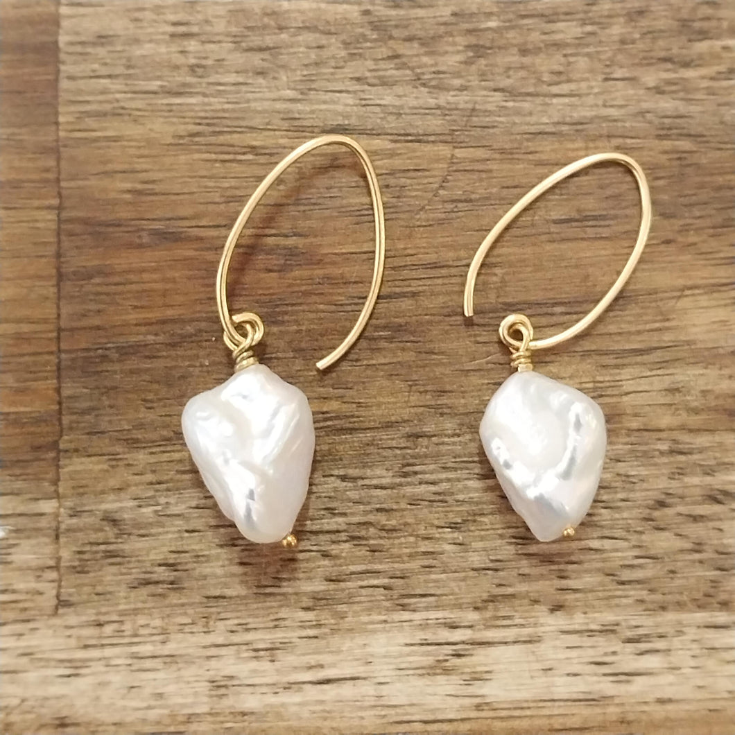 Keshi Fresh Water Pearl Earrings