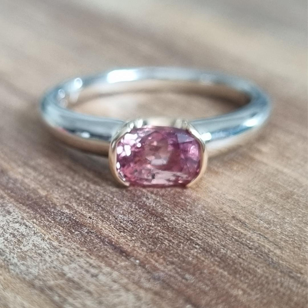 Orange Sapphire Ring