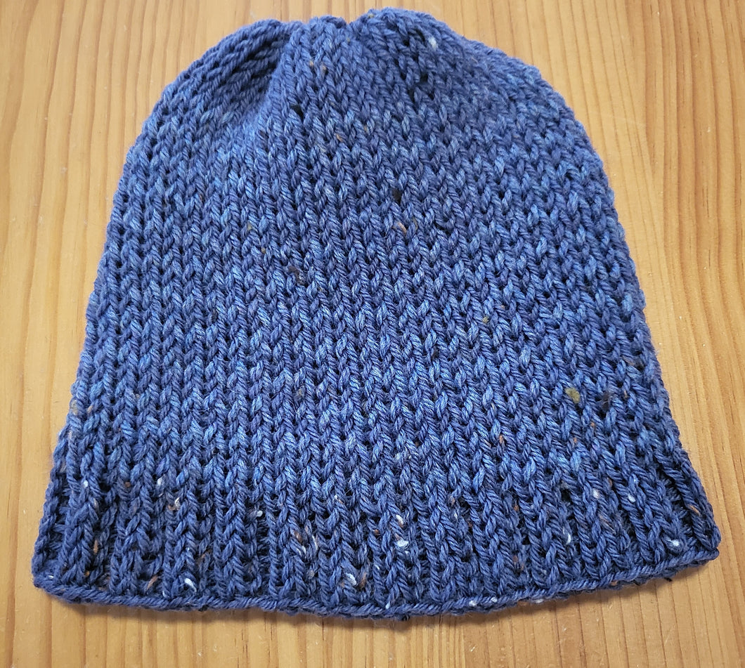 Blue Tweed beanie.