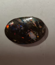 Load image into Gallery viewer, Queensland Boulder Opal - Red, Blue, Green Gold Tone
