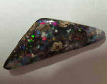 Load image into Gallery viewer, Queensland Boulder Opal - Red, Blue, Green Gold Tone
