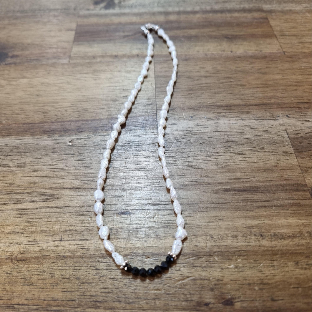 Freshwater Pearls and Spinel Necklace