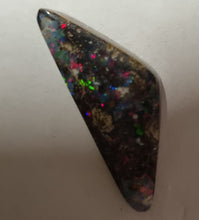 Load image into Gallery viewer, Queensland Boulder Opal - Red, Blue, Green Gold Tone
