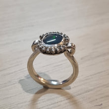 Load image into Gallery viewer, Lightning Ridge Opal &amp; Sterling Silver Ring
