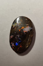 Load image into Gallery viewer, Queensland Boulder Opal - Red, Blue, Green Gold Tone
