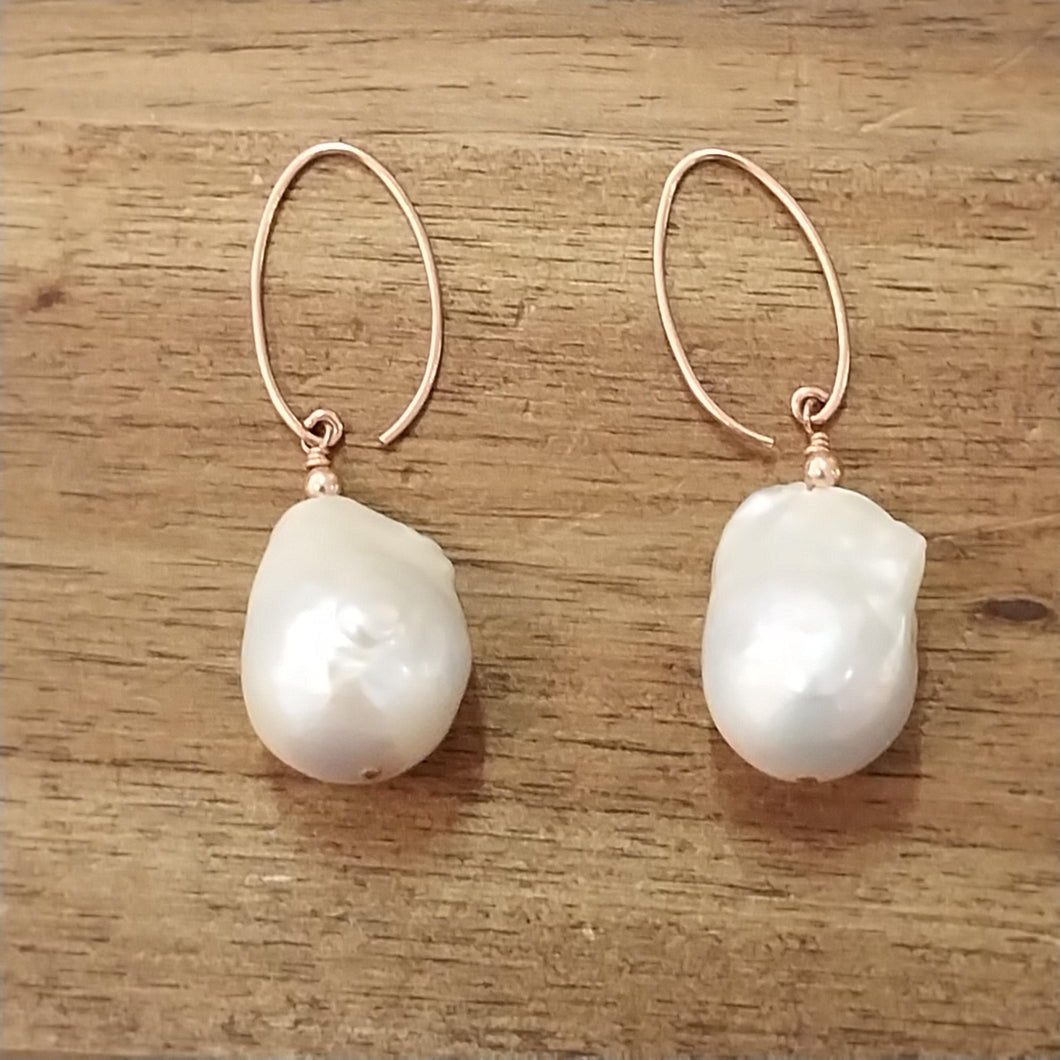 Fresh Water Baroque Pearl  Earrings