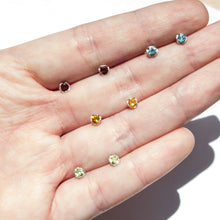 Load image into Gallery viewer, Aquamarine 3  Fold  Stud Pair
