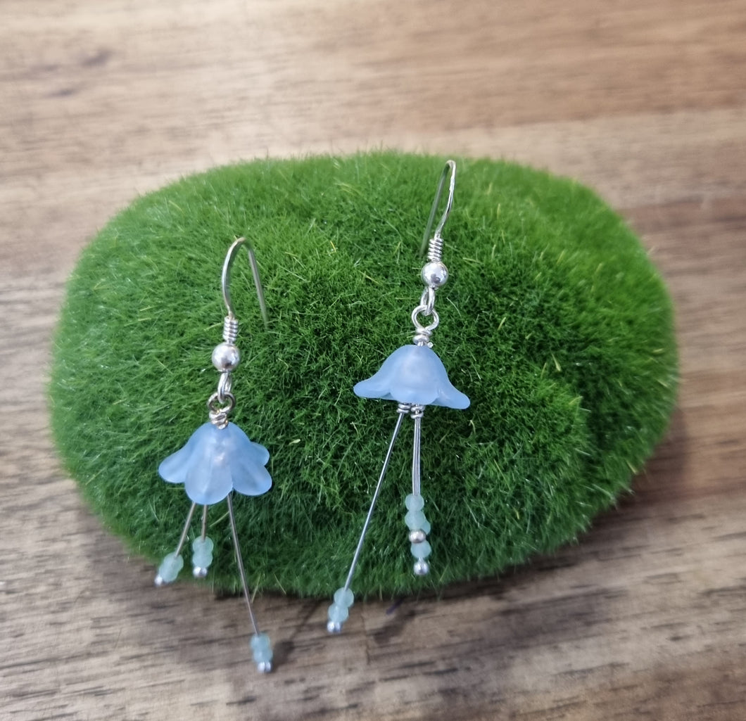 Peridot & Sterling Silver Flower Earrings