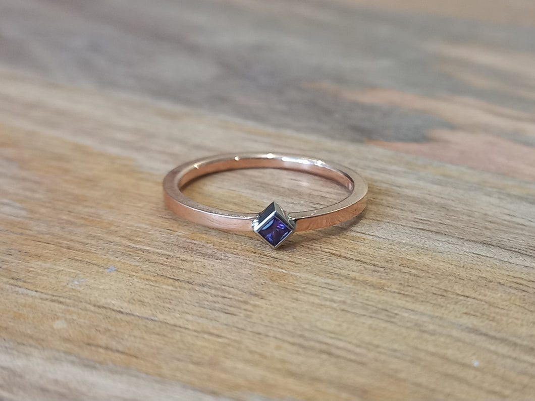 Purple Princess Sapphire Stacker Ring