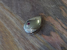 Load image into Gallery viewer, Ruby, Diamond and  Gold Teardrop Pendant
