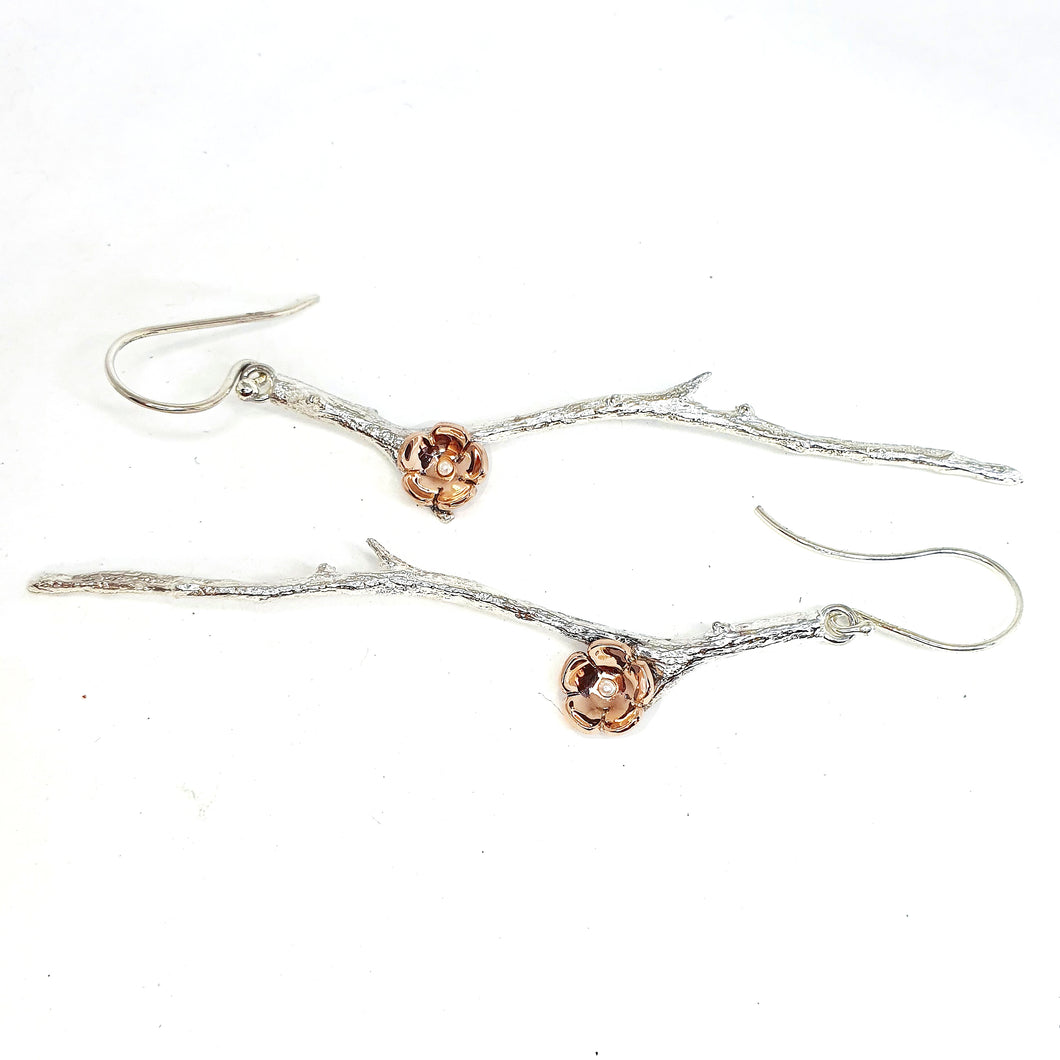 Twig & Blossom - Hook Earrings