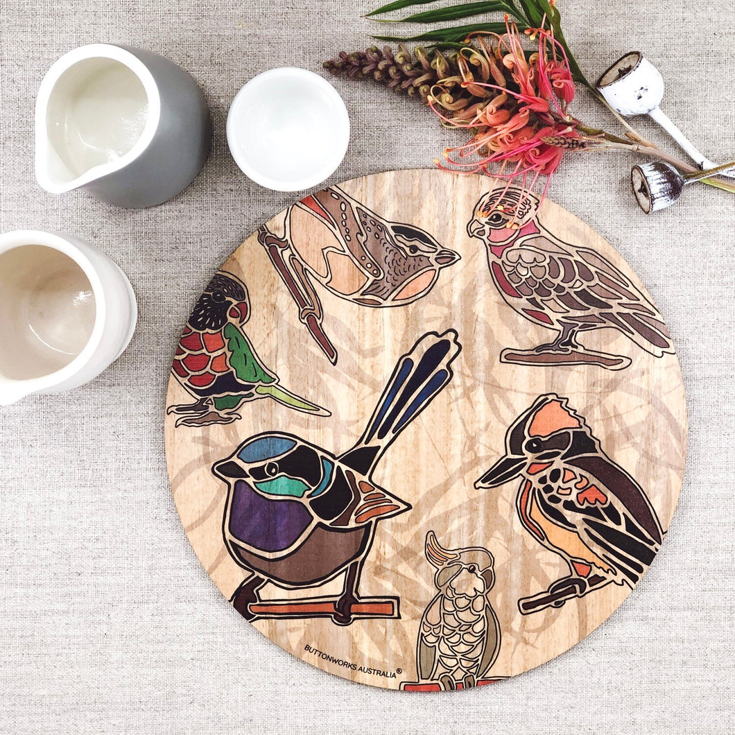 Australian Bird Table Mats - Set of 4